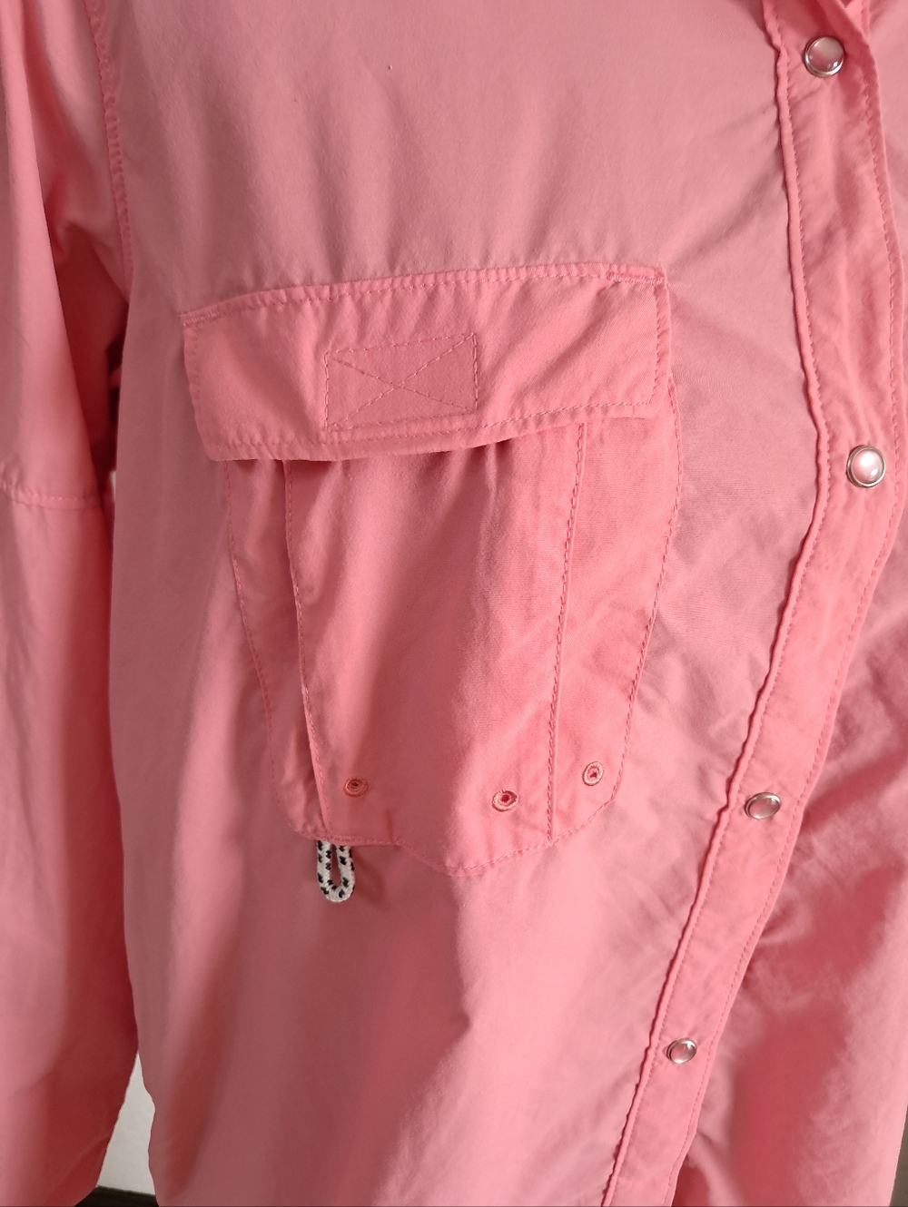 Wrangler Fishing Shirt Women’s XL Pink Snap Buttons Lightweight Outdoor Sport - Picture 8 of 14